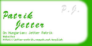 patrik jetter business card